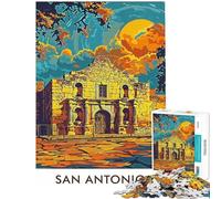 Rompecabezas de 1000 Piezas de la Misión de San Antonio para Adolescentes Ideal para Pasar el Tiempo en casa Un Reto para completar Regalo para Reducir el estrés 38x52cm