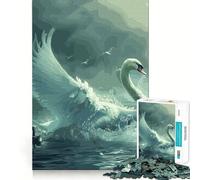 Rompecabezas de 1000 Piezas de la mitología del Cisne para Adultos Juguete de ingenio para divertirse en Interiores Arte de Bordes precisos Coleccionable 38x52cm