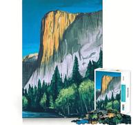 Rompecabezas de 1000 Piezas de la montaña Yosemite para Adultos,Juguete para Resolver Problemas,Calidad Profesional,Ideal para Relajarse y para Actividades grupales en Interiores (38x52cm)