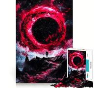 Rompecabezas de 1000 Piezas de la Nebulosa del Anillo Rojo para Adolescentes Juguete de lógica Fuerte Tiempo Tranquilo Borde Transparente Regalo Creativo (38x52cm)