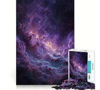 Rompecabezas de 1000 Piezas de la Nebulosa Púrpura y Azul en el Espacio para Adultos Juguete para Fortalecer el Cerebro y el Entretenimiento en casa Bordes Ajustados Regalo Ideal para Navidad