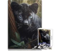 Rompecabezas de 1000 Piezas de la Pantera Negra, Ideal para Practicar habilidadesUn Regalo Ideal para Momentos felicesTamaño 50x75cm