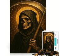 Rompecabezas de 1000 Piezas de la Parca, Arte Oscuro, para Adultos Juego Mental Pasatiempo en casa Bordes limpios Un Regalo Encantador (50x75cm)