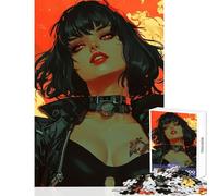Rompecabezas de 1000 Piezas de la película Fiery Femme Fatale Ideal para Decorar el hogar Juego práctico y Divertido para Reducir el estrés (38x26cm)