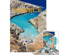 Rompecabezas de 1000 Piezas de la Playa de Chania Grecia Ideal para Adolescentes familias Actividades Divertidas en casa y Juguetes educativos 50x75cm