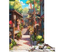 Rompecabezas de 1000 Piezas de la Plaza del Mercado para Adultos y Rompecabezas de Madera, Juego Educativo (75 x 50 cm)