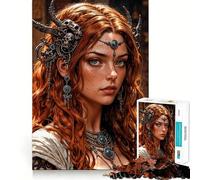 Rompecabezas de 1000 Piezas de la Princesa Guerrera para Adolescentes Diversión tamaño Uniforme Piezas precisas Actividad Relajante para Grupos en Interiores (50x75cm)