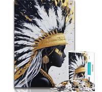 Rompecabezas de 1000 Piezas de la Princesa India Dorada para Adultos y Adolescentes Juguete Educativo y desafiante, Toda la Familia (38x26cm)