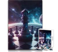 Rompecabezas de 1000 Piezas de la Reina del Ajedrez en el Espacio para Adultos Juego de Habilidad Educativo Interactivo Una Gran Idea de Regalo con Significado Tamaño 50x75cm