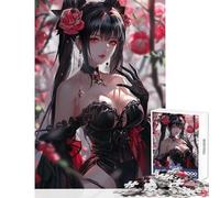 Rompecabezas de 1000 Piezas de la Reina Vampiro de Ojos Rojos Juguete para decoración de Pared Regalo de cumpleaños para Juego Educativo Entrena tu Cerebro y Tus Manos tamaño 38x52cm