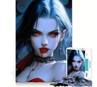 Rompecabezas de 1000 Piezas de la Reina Vampiro para Adultos Juego de Memoria Cerebral Encaje Huecos Actividad Relajante para un Descanso Mental (38x52cm)