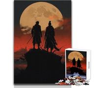 Rompecabezas de 1000 Piezas de la Saga Samurai de la Luna Llena, Juguetes educativos, análisis y lógica, Regalos para el Amigo Secreto, tamaño 38x26cm