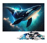 Rompecabezas de 1000 Piezas de la Serie Crónicas de Ballenas Espaciales Rompecabezas de Madera Juegos educativos decoración del hogar (tamaño 75 x 50 cm)