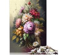 Rompecabezas de 1000 Piezas de la Serie Flower Art, Estilo 4, para Adultos y Adolescentes, de Madera, Educativo y de Aprendizaje, 1000 Piezas (75 x 50 cm)