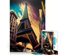 Rompecabezas de 1000 Piezas de la Torre Eiffel de París para Adolescentes Ideal para desarrollar la Memoria, armar sin estrés y Regalar con cariño (38x52cm)