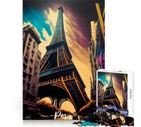 Rompecabezas de 1000 Piezas de la Torre Eiffel de París para Adolescentes Ideal para desarrollar la Memoria, armar sin estrés y Regalar con cariño (38x52cm)