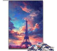 Rompecabezas de 1000 Piezas de la Torre Eiffel en París. Rompecabezas de 1000 Piezas. Desafiante Juego de ingenio, Actividad interactiva para Toda la Familia (tamaño 26x38cm).