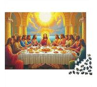 Rompecabezas de 1000 Piezas de la Última Cena. para Adultos a Partir de 12 años. Juego Educativo. Hermoso desafío Decorativo. Alta dificultad. Regalos de cumpleaños. 38 x 26 cm / 1000 Piezas.