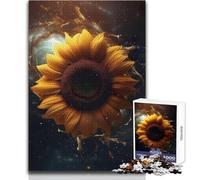 Rompecabezas de 1000 Piezas de la Vía Láctea con diseño de Girasol para Adultos, Actividad cognitiva de Aprendizaje lúdico, sorpresas alegresTamaño 38x52cm
