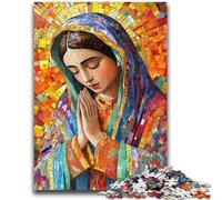 Rompecabezas de 1000 Piezas de la Virgen de Guadalupe en oración para Adultos Ayuda a ejercitar el Cerebro Juguetes adictivos para Cultivar la Paciencia y la interacción Entre Padres e Hijos