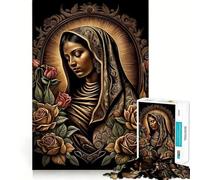 Rompecabezas de 1000 Piezas de la Virgen de Guadalupe para Adultos Regalos para Fortalecer la Memoria y Disfrutar de Momentos de Tranquilidad Borde de Calidad Artículo de Santa Claus 50x75cm