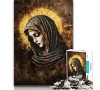 Rompecabezas de 1000 Piezas de la Virgen María Dorada para Adultos y Adolescentes Un Juego desafiante y Divertido para Toda la Familia Cada Pieza es única 50x75cm