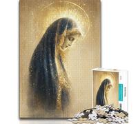 Rompecabezas de 1000 Piezas de la Virgen María para Adultos Ayuda a ejercitar el Cerebro Juguetes adictivos para Cultivar la Paciencia Una Obra de Arte 38x26cm