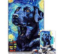 Rompecabezas de 1000 Piezas de Labrador Night Sky para Adolescentes Diversión Familiar Ideal para Regalar a Toda la Familia (38x26cm)
