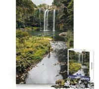 Rompecabezas de 1000 Piezas de Las cataratas de Whangarai para Adultos Ayuda a despejar la Mente, Alivia el estrés y es Divertido Bordes precisos Un Regalo Encantador (38x52cm)