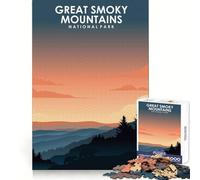 Rompecabezas de 1000 Piezas de Las Grandes Montañas Humeantes Decoración de Bordes limpios Actividad para Mentes Inteligentes Tiempo Libre Divertido Arte 50x75cm