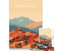 Rompecabezas de 1000 piezas de las montañas del Atlas,Marruecos,para adultos y adolescentesFomenta la concentración mental y proporciona un entretenimiento tranquiloCorte impecableRegalo ideal 38x26cm