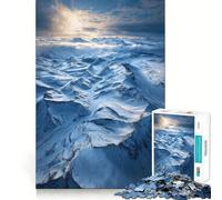 Rompecabezas de 1000 Piezas de Las Montañas Nevadas de Alaska,EE UU Juguete de desafío Mental con Troquelado de Alta precisión Un Divertido Reto para Pasar el Tiempo (50x75cm)