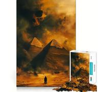 Rompecabezas de 1000 Piezas de Las Pirámides de Giza para Adolescentes Juguete Relajante con Bordes Ajustados Regalo Premium (38x26cm)