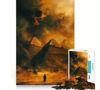Rompecabezas de 1000 Piezas de Las Pirámides de Giza para Adultos, Juguete para ejercitar la Mente, antiestrés, decoración de Pared con Bordes definidos (50x75cm)