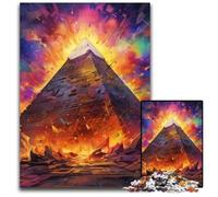 Rompecabezas de 1000 Piezas de Las pirámides egipcias. Rompecabezas Imposible para Adultos cumpleaños y festividades. 50x75cm/19,68x29,52 Pulgadas.