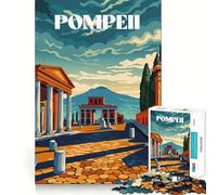 Rompecabezas de 1000 Piezas de Las ruinas de Pompeya para Adolescentes Ideal para estimular la Memoria, para el hogar y para armar Un Regalo Encantador (38x52cm)