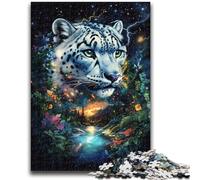 Rompecabezas de 1000 Piezas de Leopardo de la Jungla para Adultos, un Juego desafiante y Familiar, Ideal para Decorar Paredes, cumpleaños y Navidad (50x75cm)