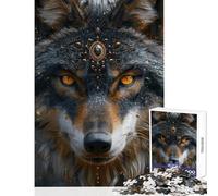 Rompecabezas de 1000 Piezas de Lobo Espiritual Juguete Educativo Regalo para cumpleaños Juegos Familiares con Piezas aleatorias Que encajan Perfectamente (tamaño 50x75cm)