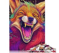 Rompecabezas de 1000 Piezas de Lobo Sonriente para Adultos, Rompecabezas de dificultad Alta, Juego Educativo, Juguete para decoración Familiar, 1000 Piezas (75 x 50 cm)