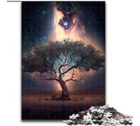 Rompecabezas de 1000 Piezas de Madera Árbol de la Vida Cósmico,Ideal para Decorar el hogar o la Oficina, 50x75cm,Ideal para Decorar tu hogar o para Regalar en cumpleaños