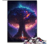 Rompecabezas de 1000 Piezas de Madera Árbol de la Vida del Mundo Cósmico,Ideal para Decorar el hogar o la Oficina,Ideal como regaloideal como decoración artística DIY