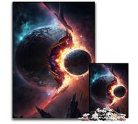 Rompecabezas de 1000 Piezas de Madera Colores del Planeta Espacial para Adolescentes, Ideal para Jugar en Familia, estimular el Cerebro 50x75cm/19,68x29,52 Pulgadas