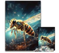 Rompecabezas de 1000 Piezas de Madera con diseño de Abejas galácticas para Adultos, Ideal para una Noche de Juegos en Familia, Obra de Arte Decorativa DIY de 50x75cm/19,68x29,52 Pulgadas.