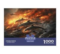 Rompecabezas de 1000 Piezas de Madera con diseño de delfín, (75 x 50 cm).