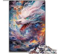 Rompecabezas de 1000 Piezas de Madera con diseño de dragón Colorido, Divertido Juego de ingenio para Adolescentes, 50x75cm