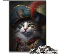 Rompecabezas de 1000 Piezas de Madera con diseño de Gato mágico, Ideal para decoración del hogar y la Oficina, cumpleaños, 50x75cm, Fiesta de cumpleaños para Hombres y Mujeres