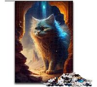 Rompecabezas de 1000 Piezas de Madera con diseño de Gato Persa,para Principiantes,Ideal para cumpleaños y Regalos Festivos,50x75cm,para Adultos y familias, decoración del hogar