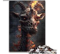 Rompecabezas de 1000 Piezas de Madera con diseño de Jirafa demoníaca, Año Nuevo, Ideal para Fiestas de 50x75cm Juego de ingenio para Adolescentes