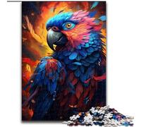 Rompecabezas de 1000 Piezas de Madera con diseño de Loro Colorido y Plumas de Colores Ideal para Decorar el hogar o la Oficina,regalo50x75cm Ideal para Decorar tu hogar o para Regalar en cumpleaños