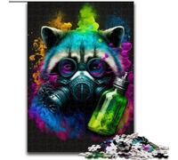 Rompecabezas de 1000 Piezas de Madera con diseño de Mapache, Año Nuevo, Ideal para Las Fiestas, 50x75cm Juego de ingenio para Adolescentes